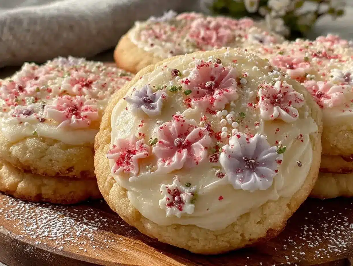 floral sugar cookies preparation steps