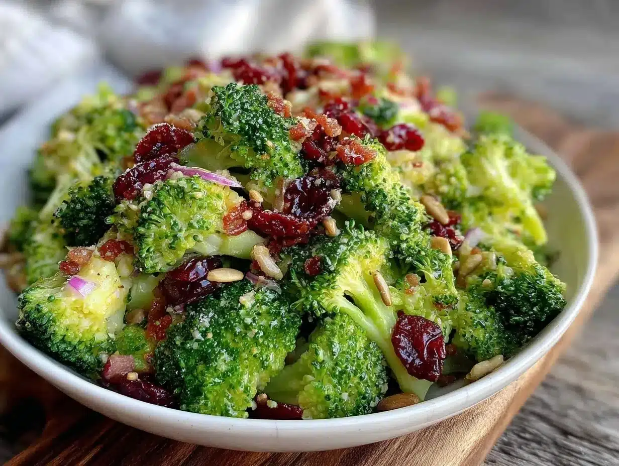 fresh broccoli salad preparation steps