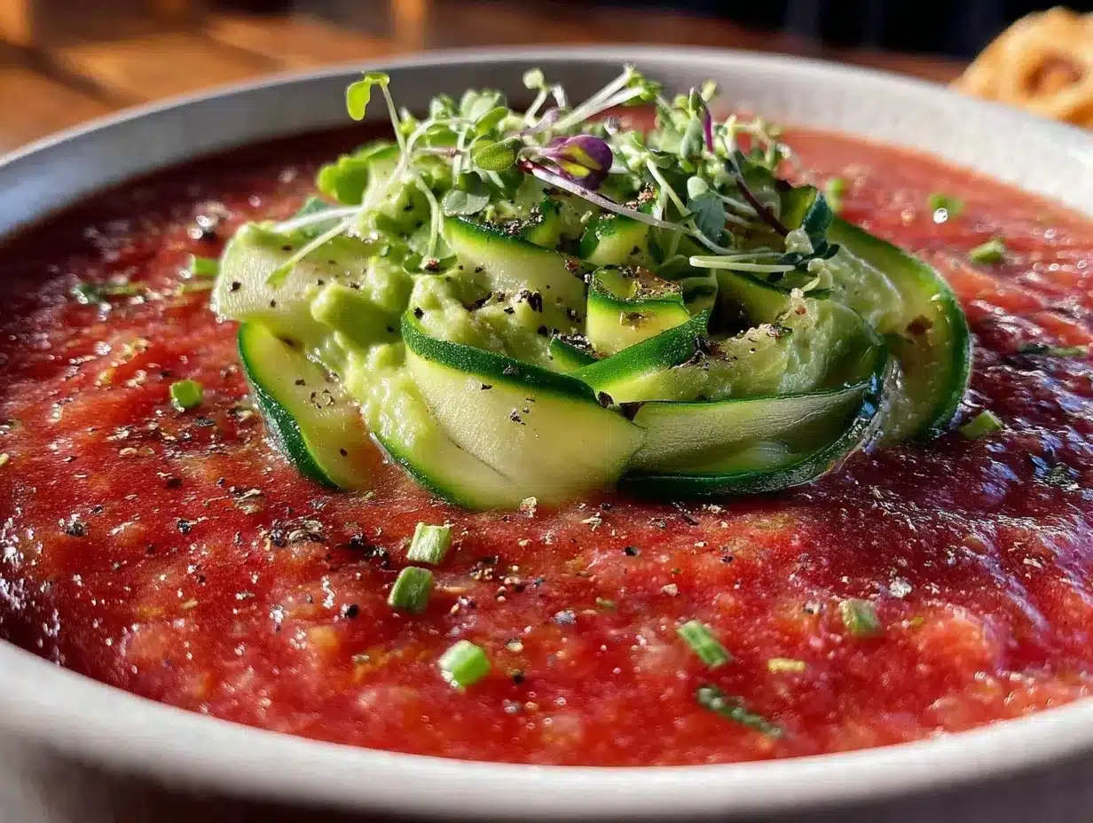 fresh chilled gazpacho preparation steps