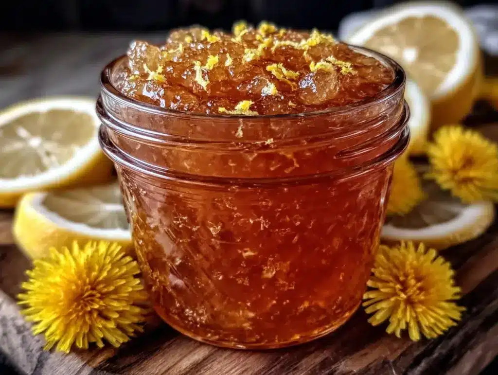 fresh dandelion jelly - featured image