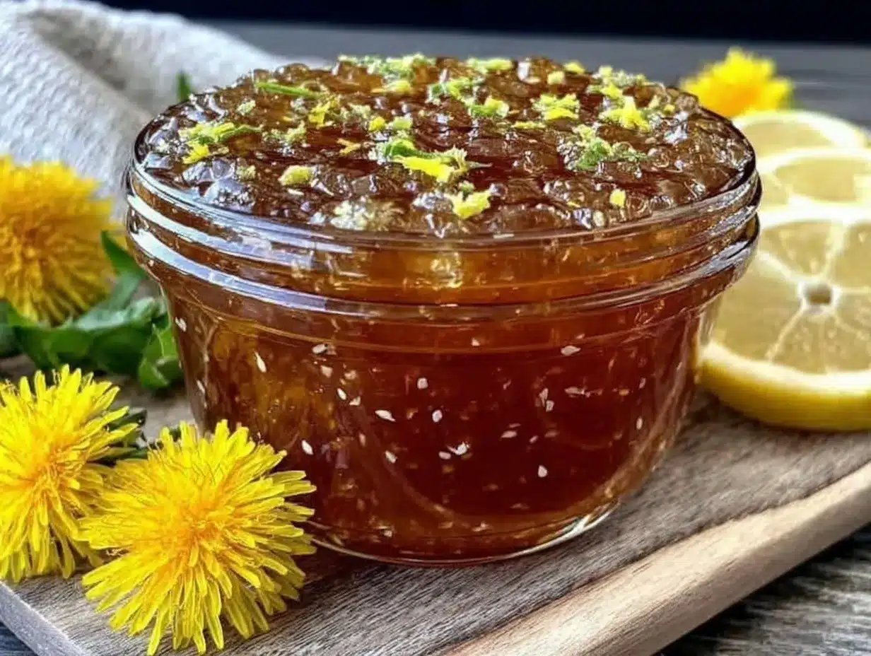 fresh dandelion jelly preparation steps