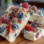 fresh frozen yogurt bark recipe - featured image