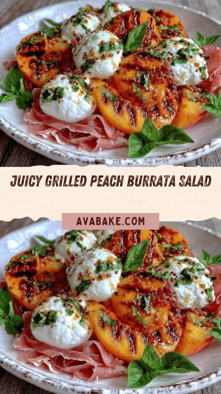fresh grilled peach and burrata salad recipe