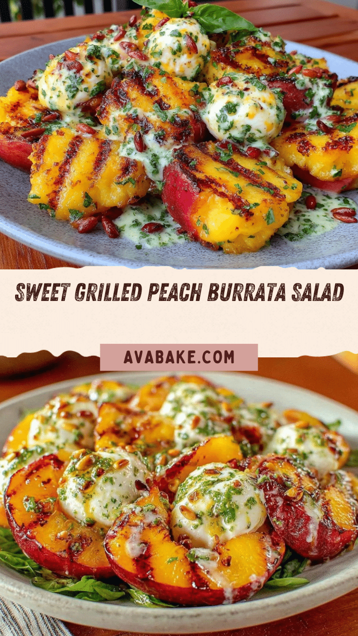 fresh grilled peach and burrata salad recipe