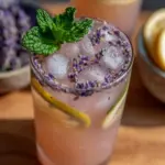 fresh homemade lavender lemonade - featured image