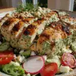 fresh lemon herb vinaigrette grilled chicken salad - featured image