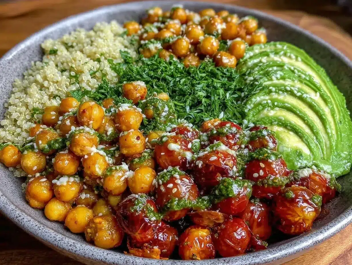 fresh mediterranean quinoa bowl preparation steps