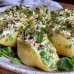 fresh spring pea and ricotta stuffed shells - featured image
