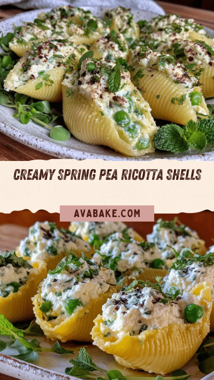 fresh spring pea and ricotta stuffed shells recipe