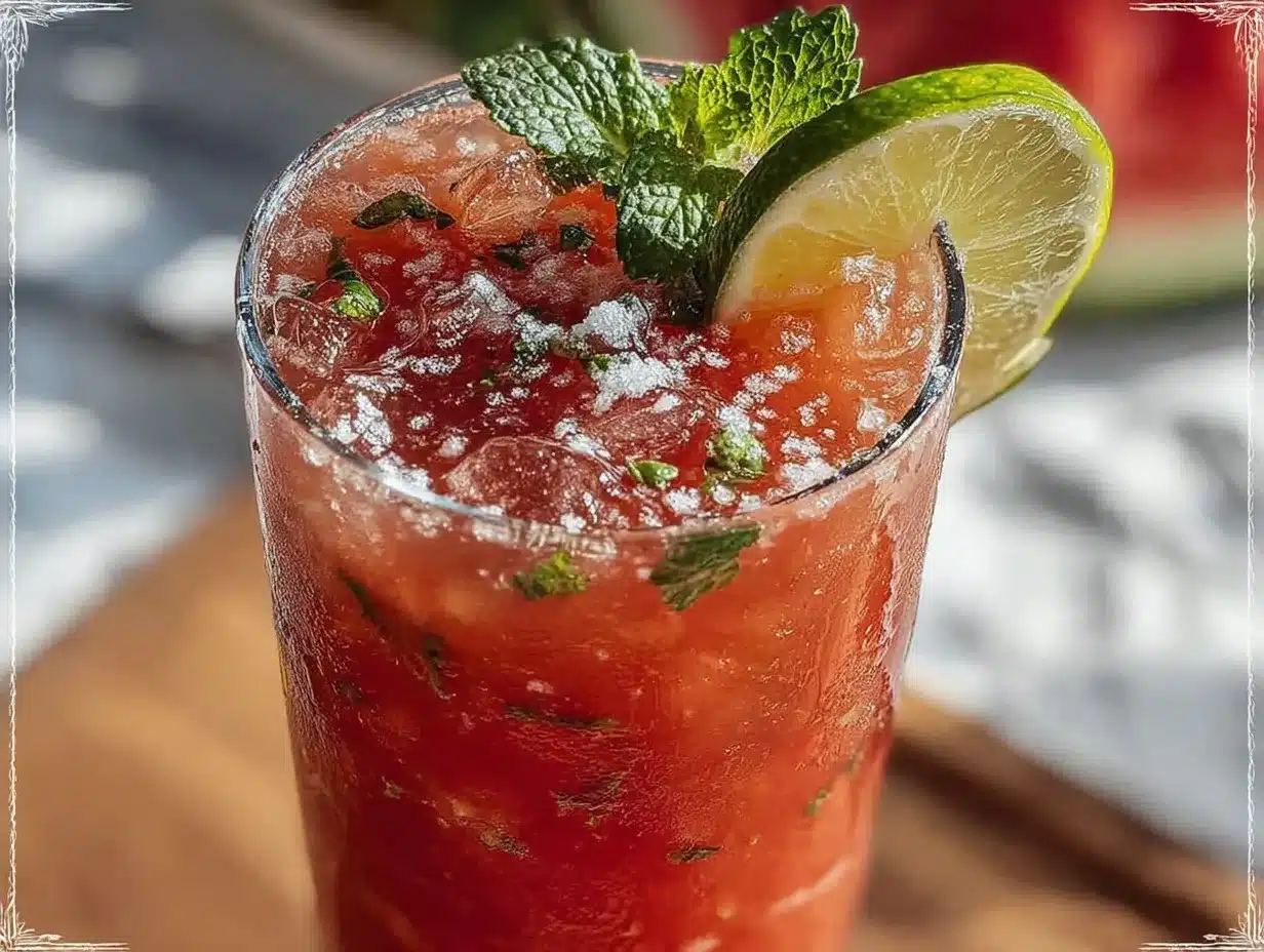 fresh watermelon agua fresca preparation steps