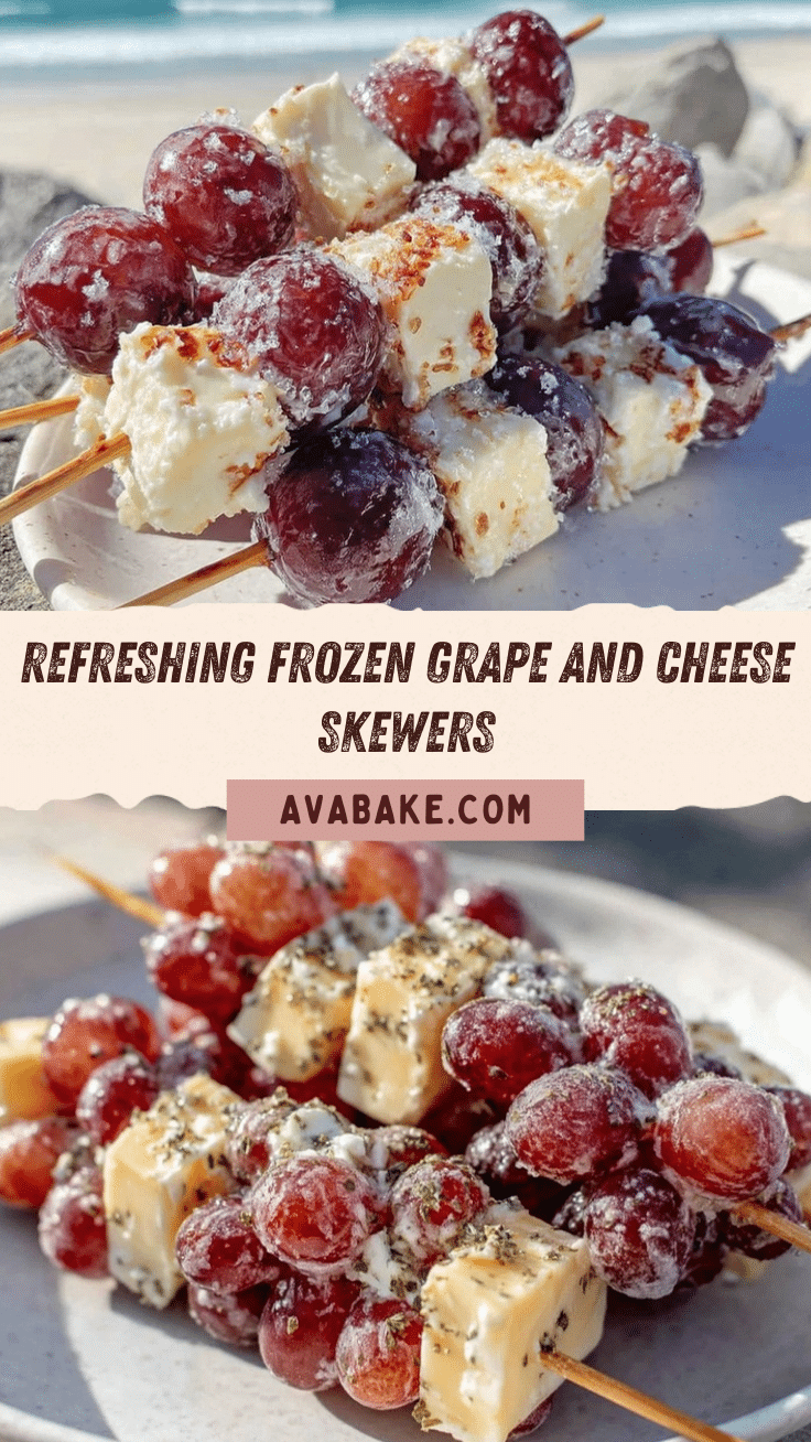 frozen grape and cheese skewers recipe