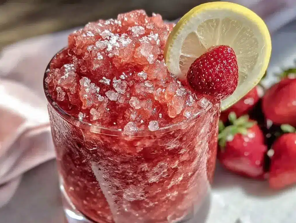 frozen strawberry lemonade slushie - featured image
