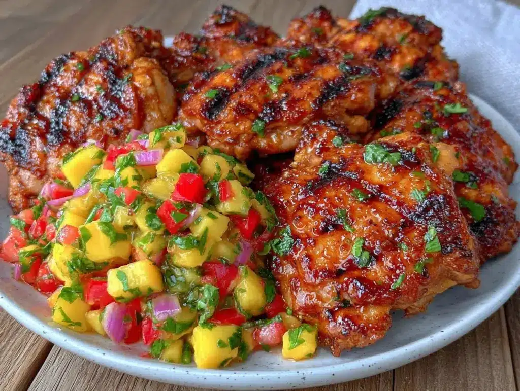 grilled honey lime chicken thighs - featured image