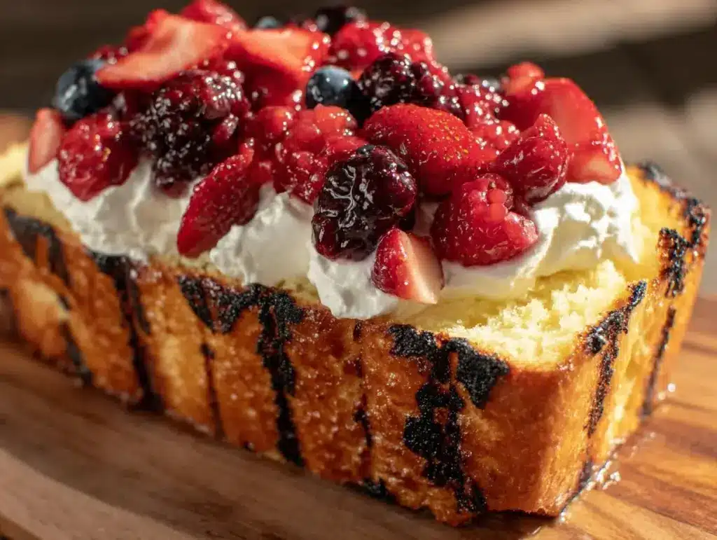 grilled pound cake recipe - featured image
