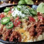 ground turkey taco skillet - featured image