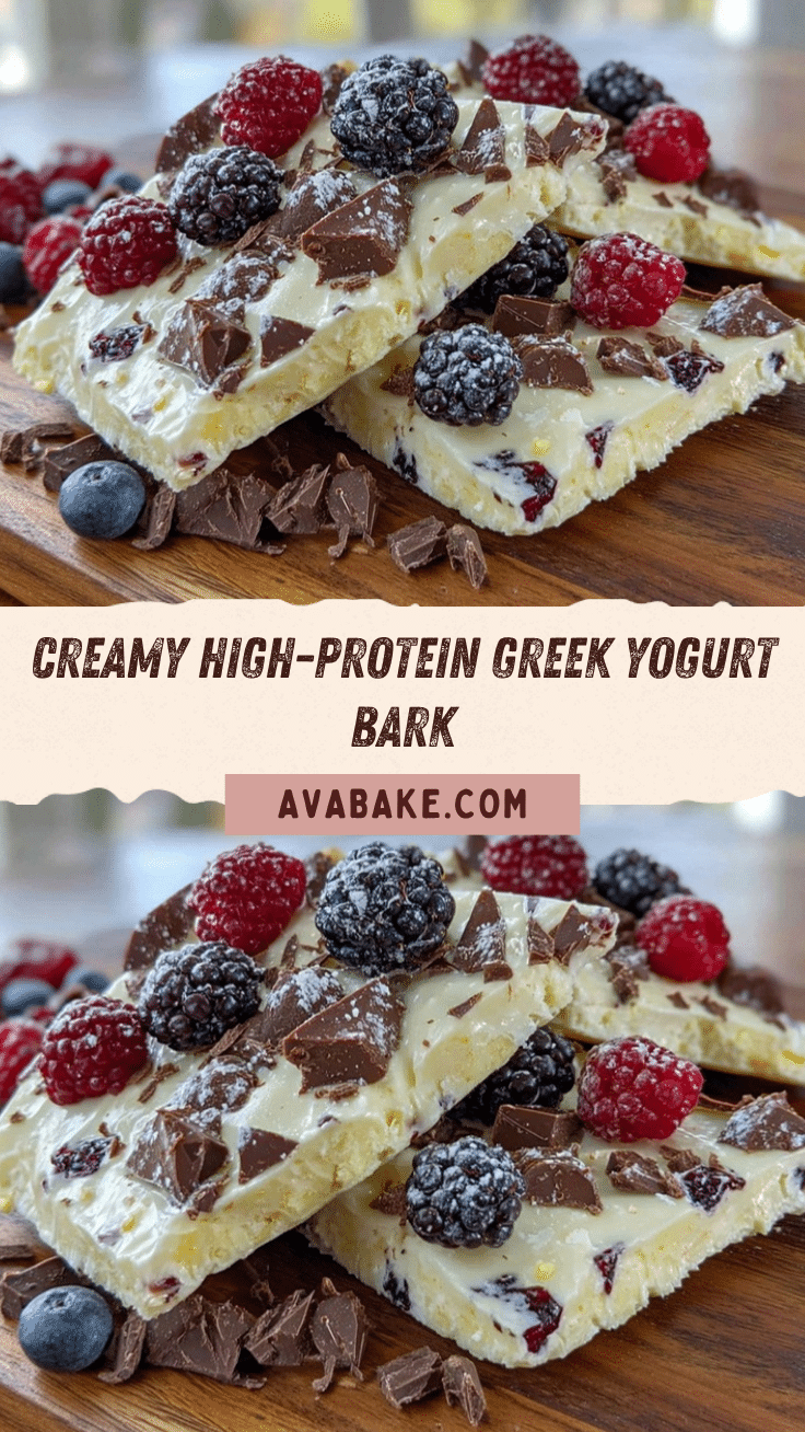 healthy high-protein greek yogurt bark recipe