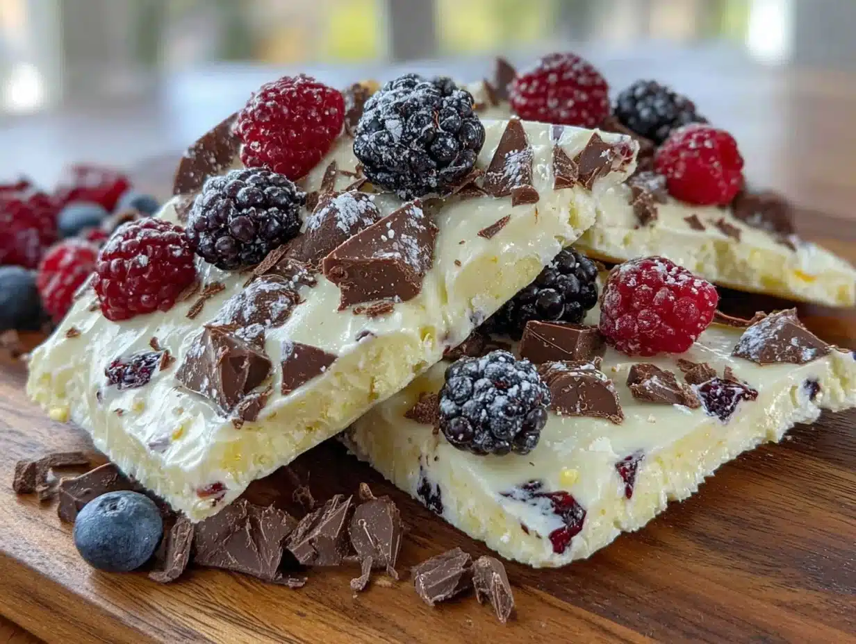 healthy high-protein greek yogurt bark - featured image