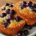 healthy protein-packed blueberry oat muffins - featured image