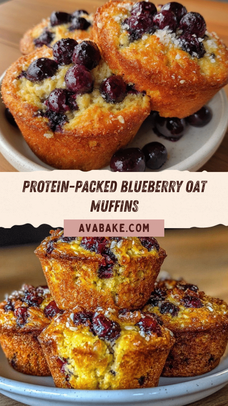 healthy protein-packed blueberry oat muffins recipe