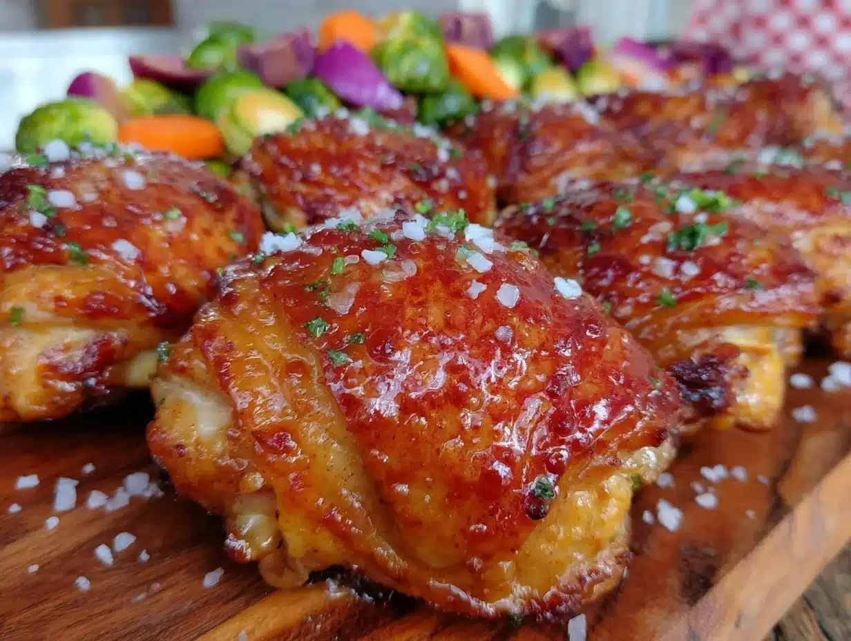 honey mustard chicken thighs - featured image
