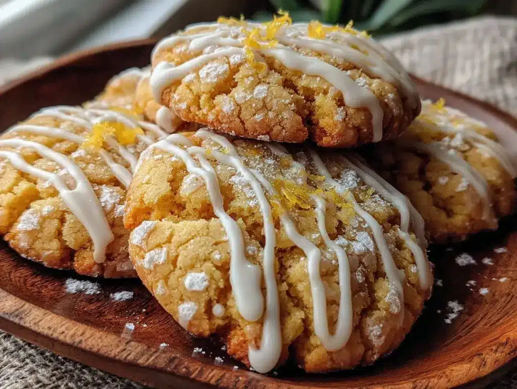 lemon crinkle cookies - featured image