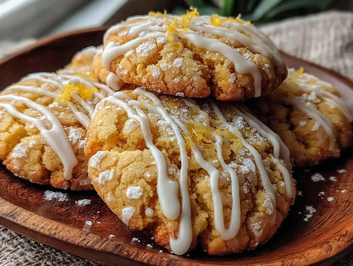 lemon crinkle cookies - featured image