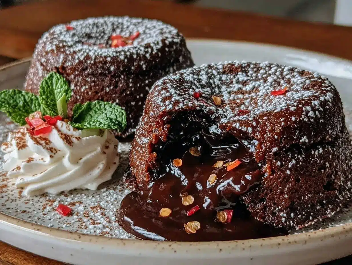 mexican hot chocolate lava cakes preparation steps