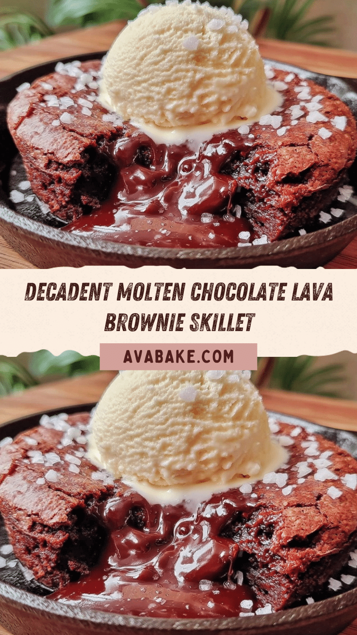 molten chocolate lava brownie skillet recipe