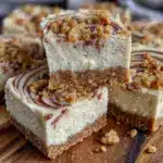 no bake cookie butter cheesecake bars - featured image