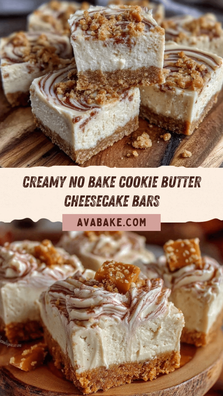 no bake cookie butter cheesecake bars recipe