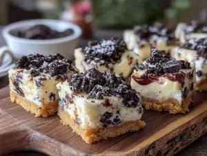 no-bake Oreo cheesecake bars - featured image