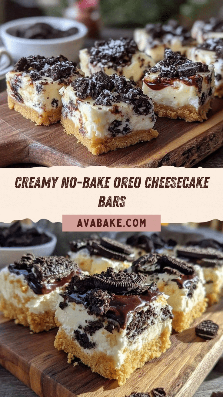 no-bake Oreo cheesecake bars recipe