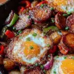 one-skillet campfire breakfast hash - featured image