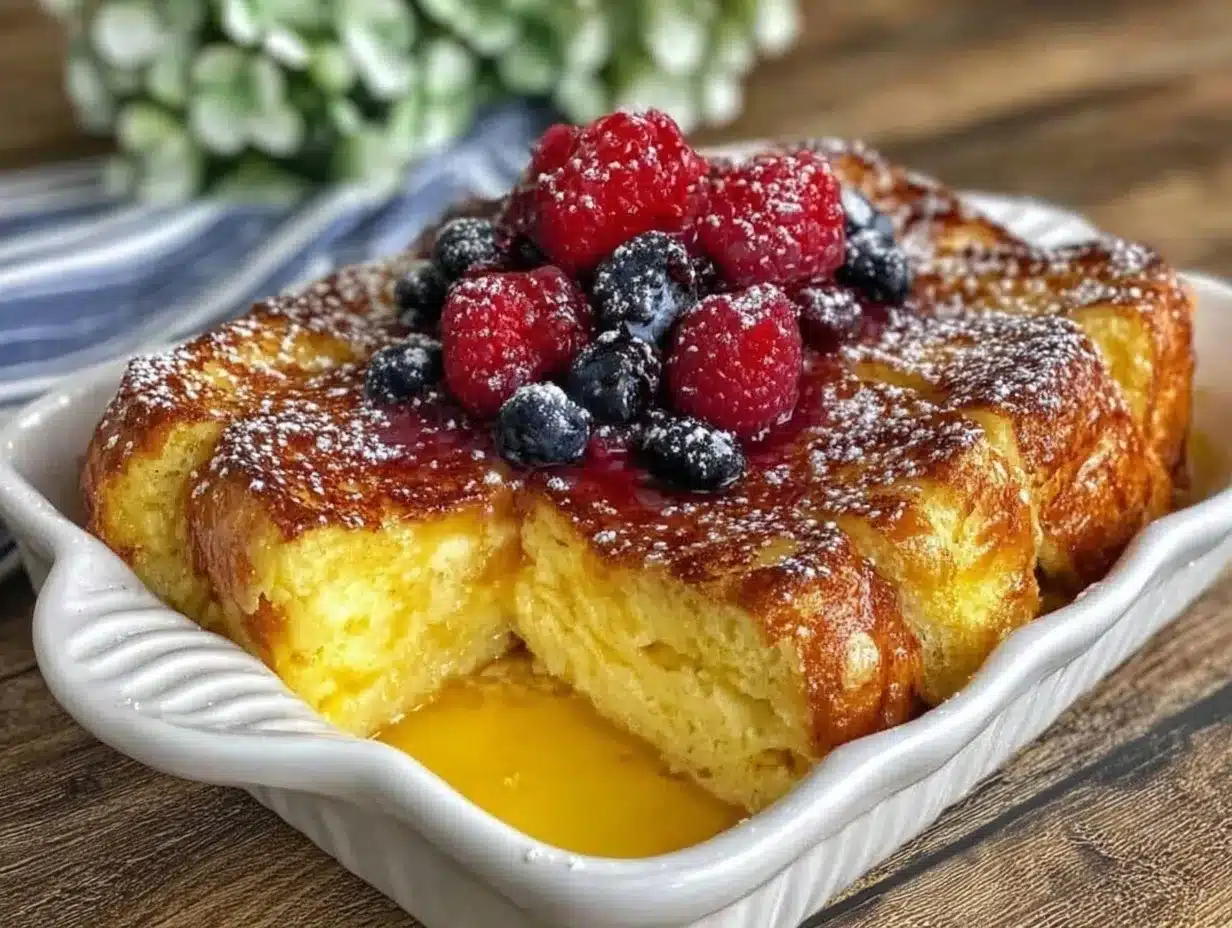 overnight french toast casserole preparation steps