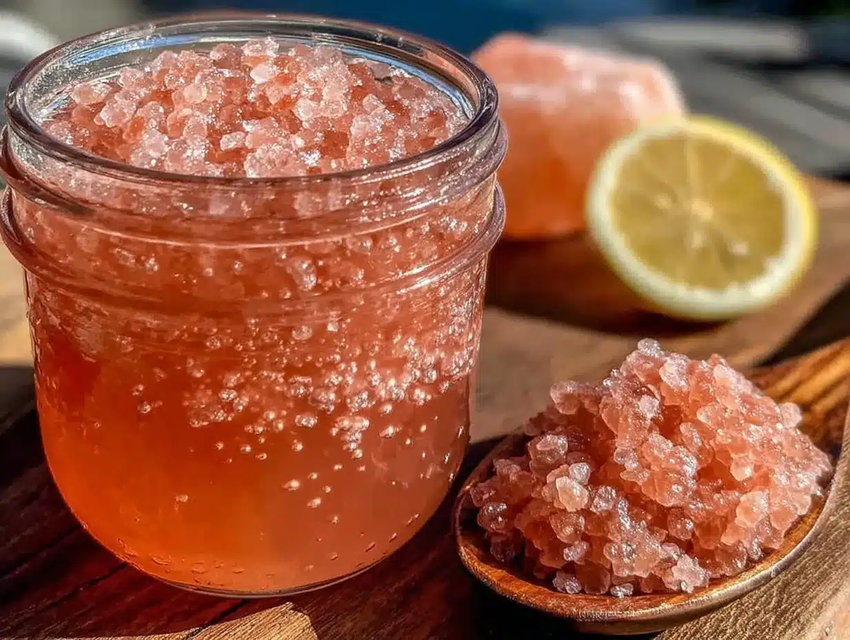 pink Himalayan salt sole water preparation steps