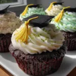 pull apart cap and gown cupcake cake - featured image