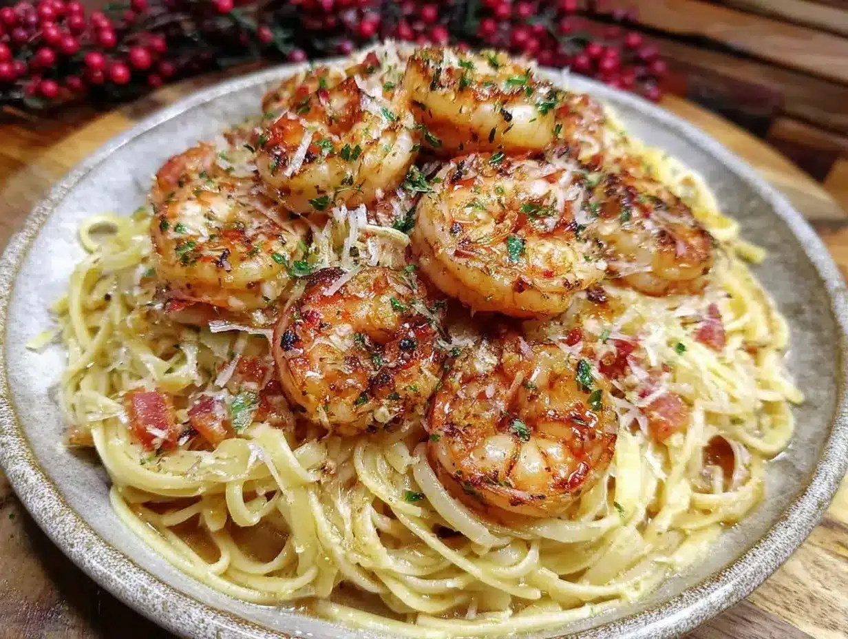 quick garlic butter shrimp linguine preparation steps
