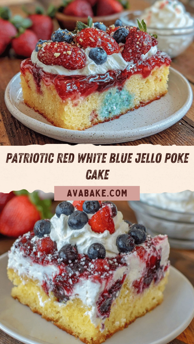 red white and blue poke cake recipe