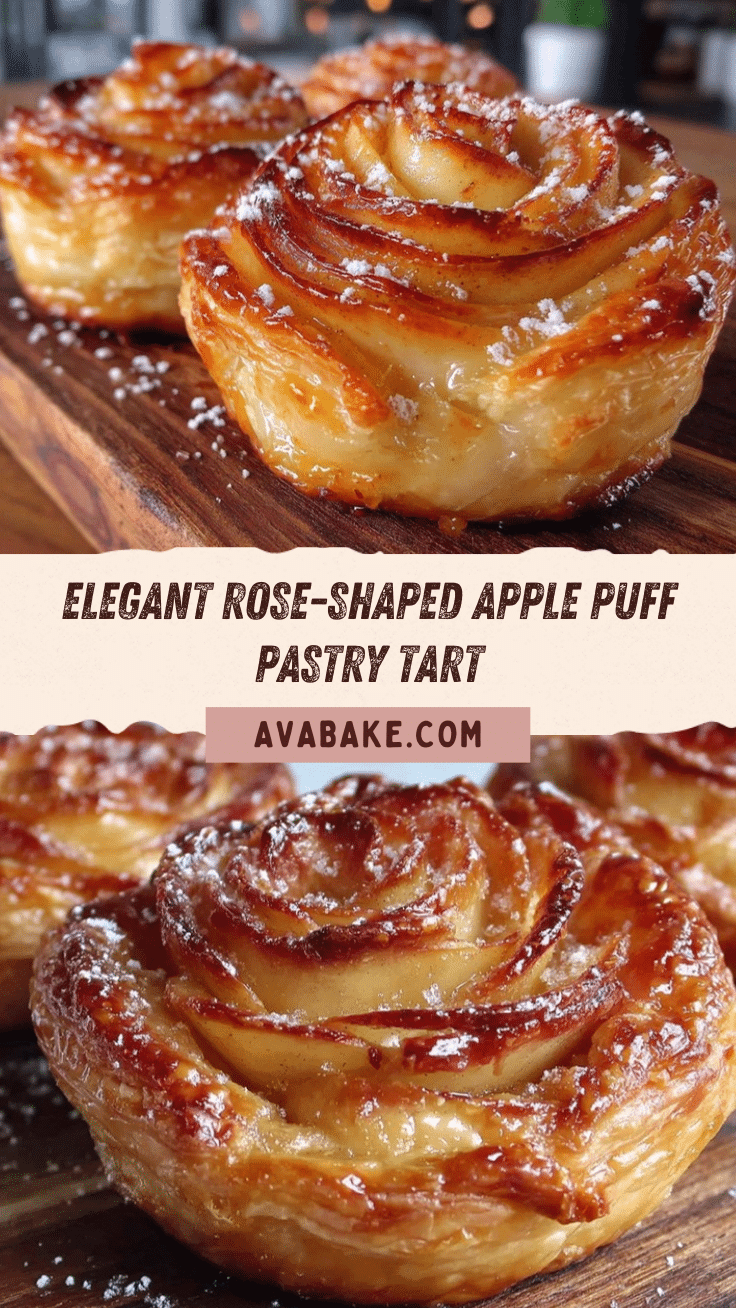 rose-shaped apple puff pastry tart recipe