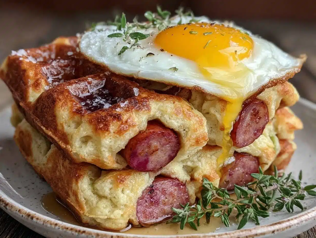 savory protein waffles - featured image