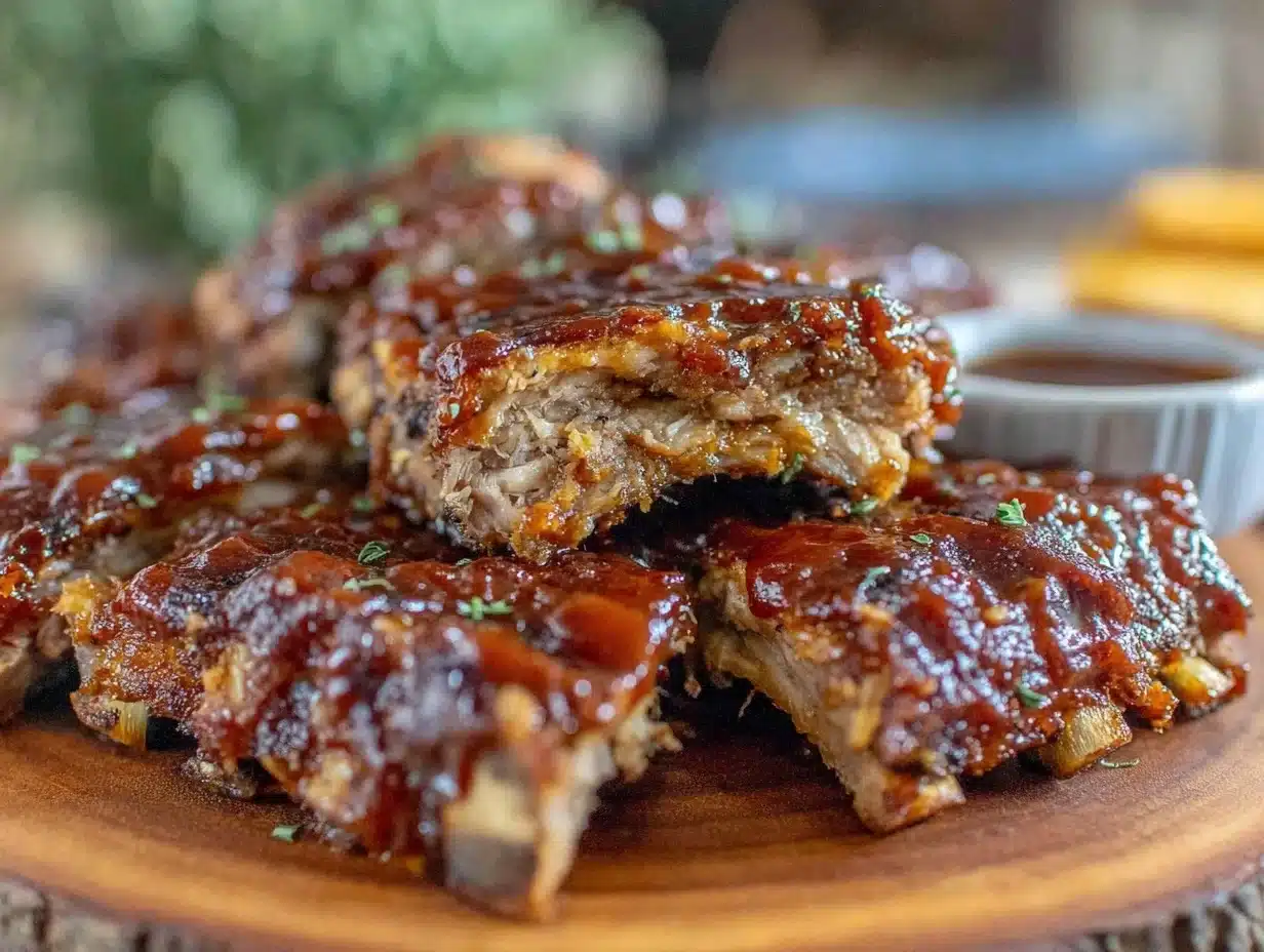 slow cooker bbq baby back ribs - featured image