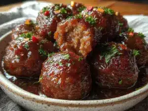 slow cooker brown sugar meatballs - featured image