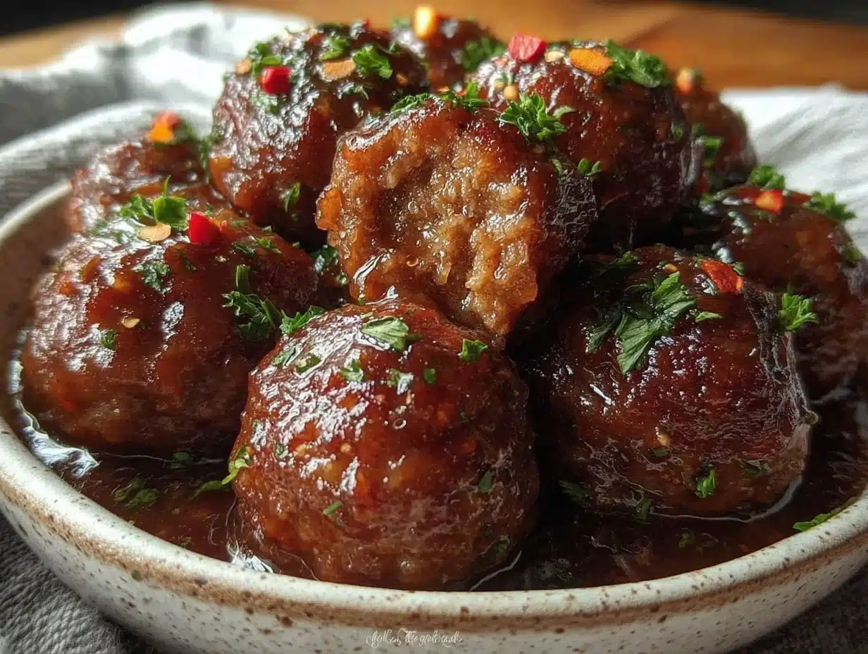 slow cooker brown sugar meatballs - featured image