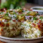 slow cooker chicken enchilada casserole verde - featured image