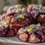 soft chewy ube crinkle cookies - featured image