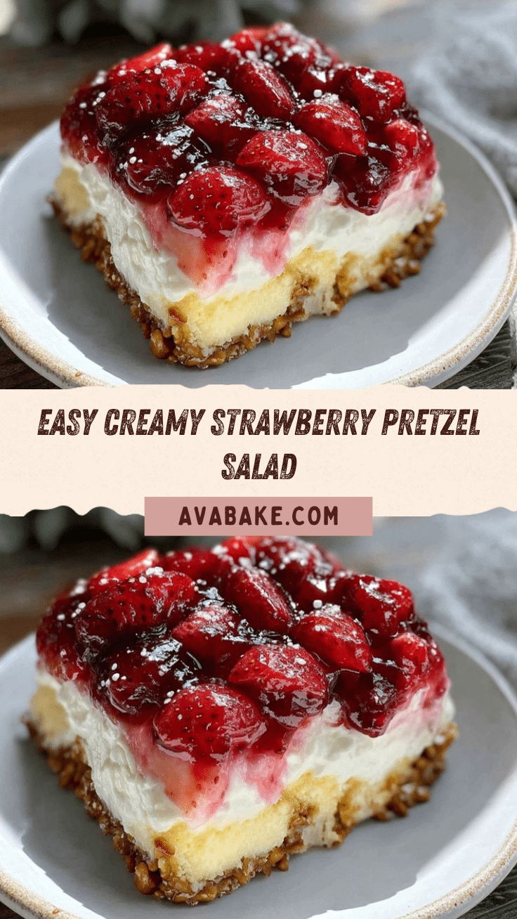 strawberry pretzel salad dessert recipe