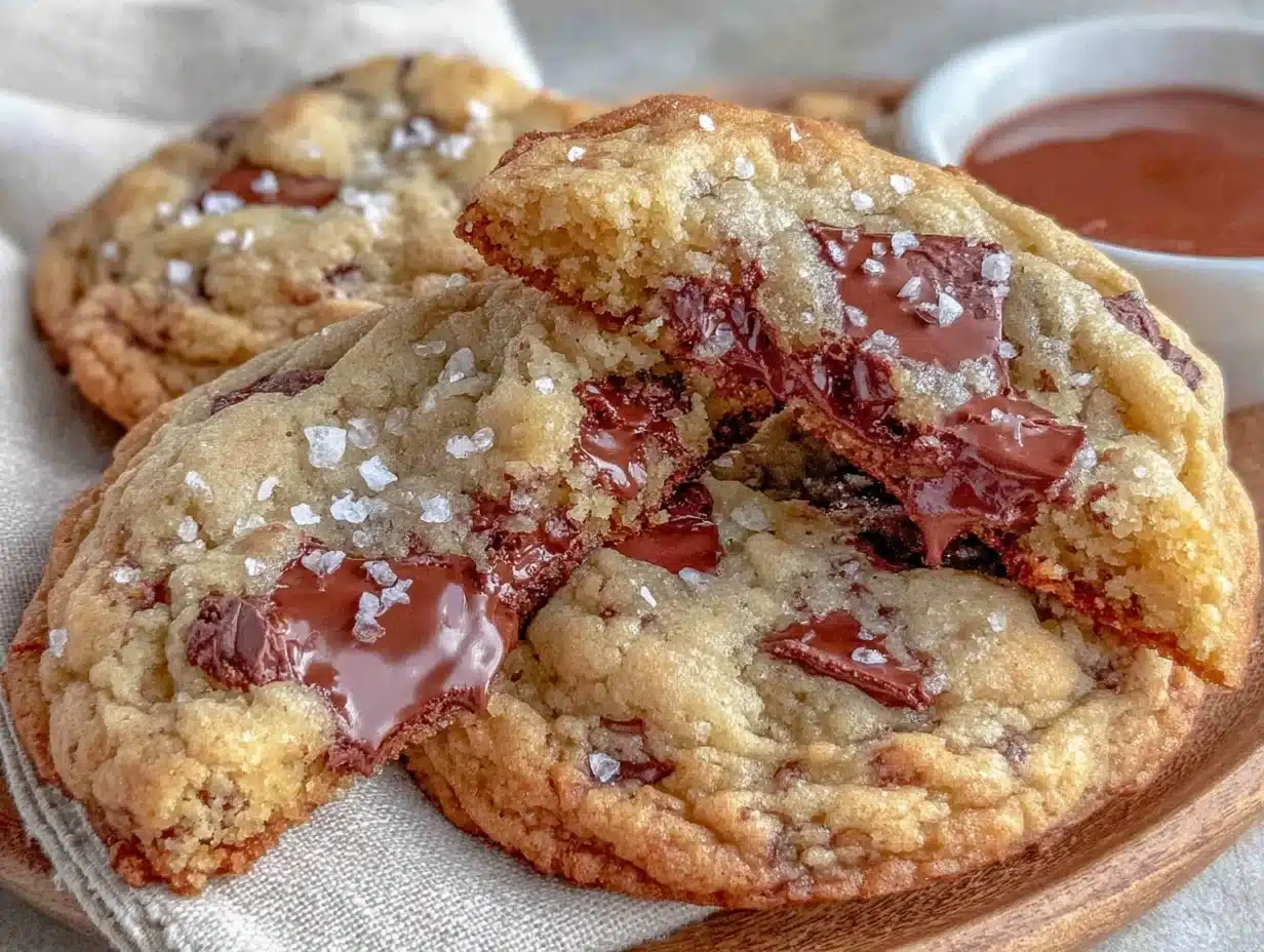 tender brown butter chocolate chip cookies - featured image