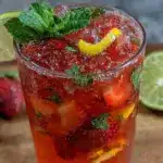 virgin strawberry mojito mocktail - featured image