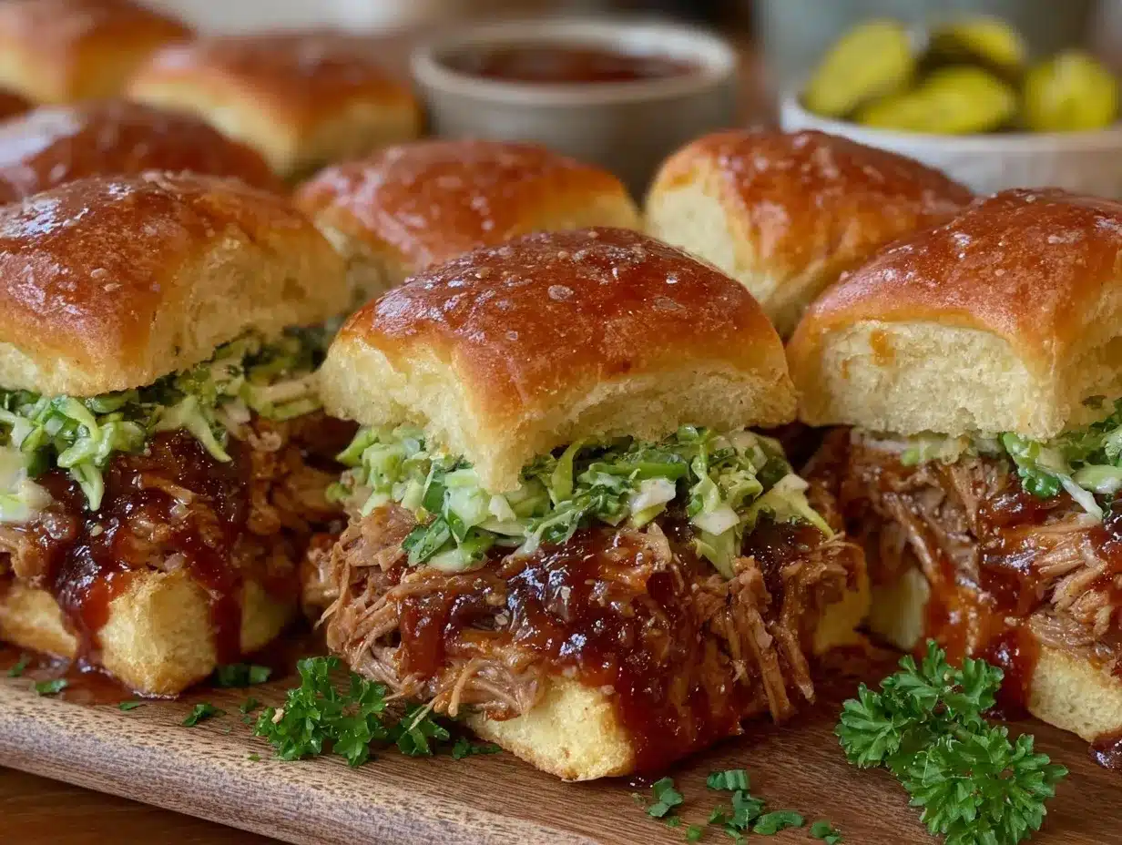 BBQ pulled pork sliders preparation steps