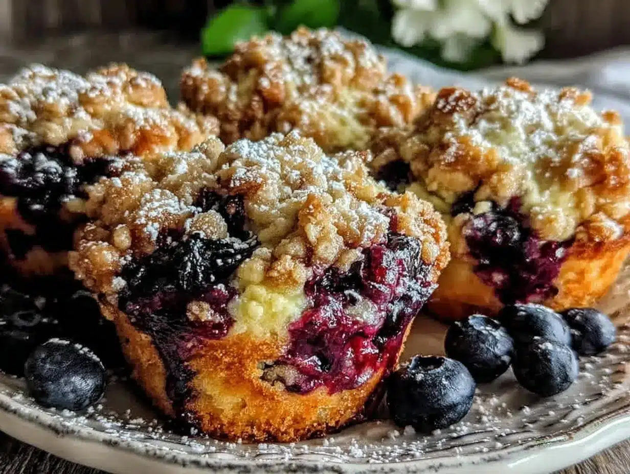 blueberry crumble muffins preparation steps